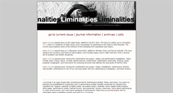 Desktop Screenshot of liminalities.net